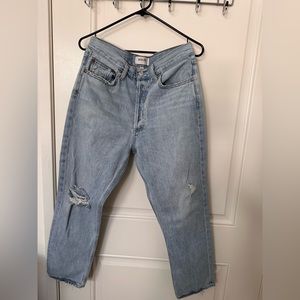 Agolde Riley Cropped distressed jeans